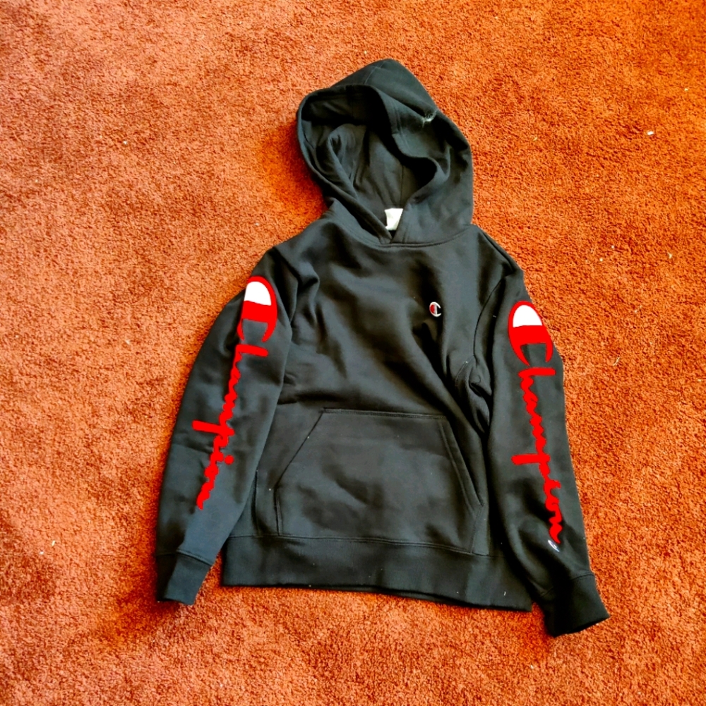 Medium Black Champion Hoodie
